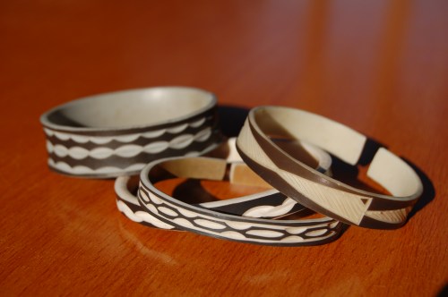 Handcarved PVC Bracelets from Kunene, Namibia